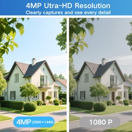 Security Cameras Wireless Outdoor,Battery Powered 4MP Wireless WiFi Cameras for Home Security,2K Color Night Vision,2.4G/5.8G WiFi,24/7 Recording,2-Way Audio,PIR/AI Motion Detection,Spotlight,IP65