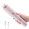 AraSyleon Cordless Curling Iron Automatic Hair Curler Rotating, Pink