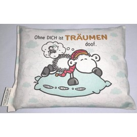 Traumhafte Genusswelten Sheepworld Swiss Pine Cushion 19 x 26 cm Without You Is Dreaming Doof Sheep on Cushion