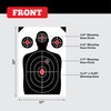 50 Pack Paper Shooting Target Silhouette Bundle - Black &