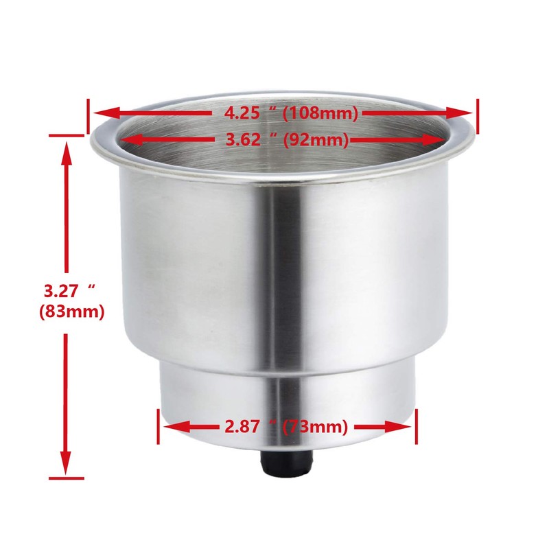 Manifish 2PCS Stainless Steel Cup Holder for Drinks with Drain