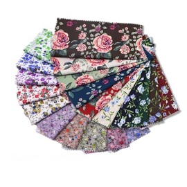 CraftsFabrics Charm Pack Precut 5-inch Cotton Fabric-Printed Fabric Squares for Quilting, DIY Patchwork and Sewing Craft (Liberty Flower)