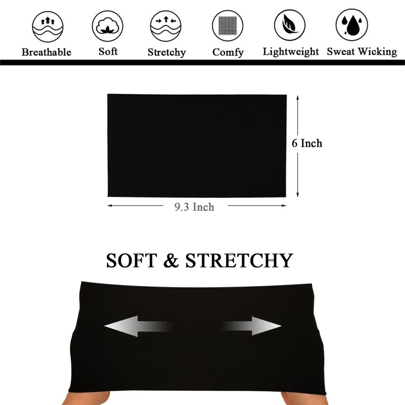 YONUF Wide Headbands For Women Stretchy Headband Workout Head Bands