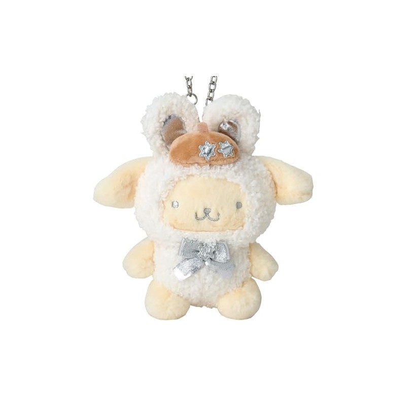 Sanrio 432571 Mascot Charm (Fluffy Snow Rabbit) Pom Pom Pudding