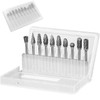 EUZUXU 10 Pieces Carbide Burr Set, Carbide Burrs with Double