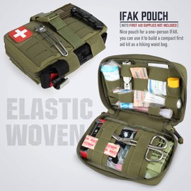 LIVANS Tactical EMT Admin Pouch, Rip-Away Molle IFAK Pouch Tear-Away First Aid Kit Medical Kit Bag Utility Tools Organizer Quick Release Design Army Green
