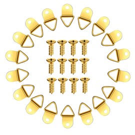 ZHEJIA Vilacan Triangle Hanging Can (Set of 100) Bean Kan Hooks, Triangle Metal Fittings, With Wood Screws, Fasteners, Hanging Hardware (Gold)
