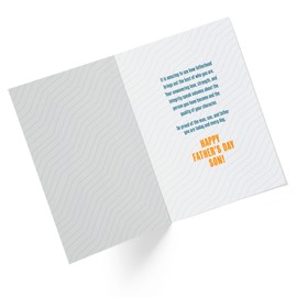 1Up Greetings Fathers Day Card for Son | Best Son & Greatest Dad | Your Card Helps Animals In Need | 5”x7.5” | Single Card + Envelope | Female Owned Small Business Made in USA | FDSON2