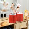 Zhirexin Orange-red Color 4PC Airtight Transparent Plastic Storage Jar, Food