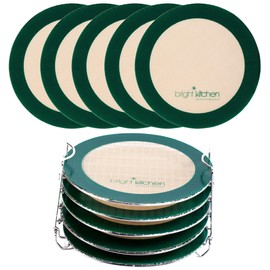 5 Dehydrating Sheets Compatible With Ninja Foodi Dehydrator - 8" Circle Non Stick Drying Herbs Chips Fruit Leather Jerky Food Liner Mats Pressure Cooker