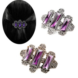 Pair of French Style Vintage Style Crystal Hair Barrettes