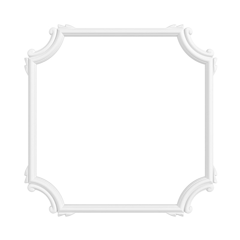 HEXIM Stucco Decoration Made of HDPS/PU White - Stucco Frame