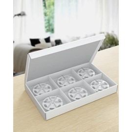 VASSON (Paquete De 6 Cuchillas De Repuesto para Afeitadora De Tela Compatibles con Afeitadoras De Suéter De Doble Cabeza Blanco