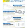 IWIWE Adjustable Sliding Closet Door Floor Guides with Carpet Risers