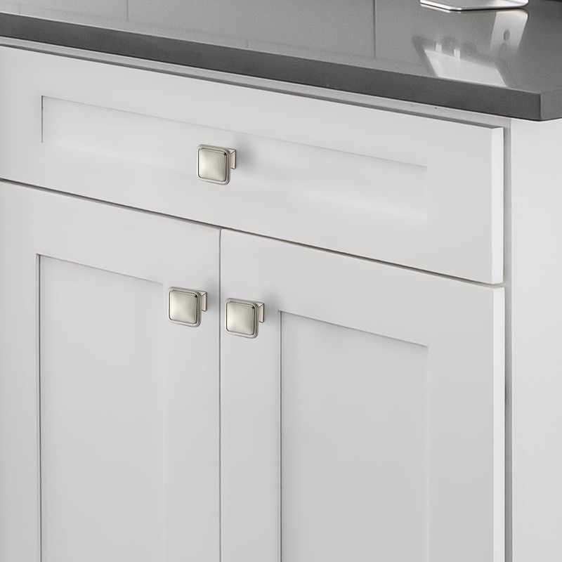 Ravinte Hardware 15 Pack Brushed Nickel Cabinet Knobs Single Hole