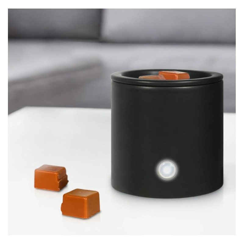 Electric Ceramic Wax Melt Warmer, 18-Watt, 4" x 4", Black,