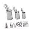 jojofuny 3pcs Drive Joint Socket Adapter Set Universal Swivel Socket