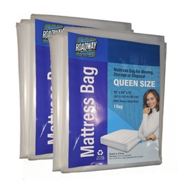 Moving Supply 5 Mil Heavy Duty Mattress Covers (2, queen)