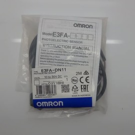 OMRON E3FA-DN11 2M, 2 Meter Cable, Cable, Compact PHOTOELECTRIC Sensor, Cylindrical, Diffuse-Reflective, EMITTER and Receiver Set, NPN Output, Plastic HOUSING, Straight Type, Visible LED Light