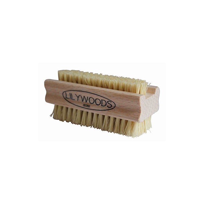 Lilywoods Extra Tough Wooden Nail Brush with Strong Cactus Double