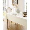 ZeeMart Ivory Tablecloth, Farmhouse Linen Style Table Cloth Rectangle Table