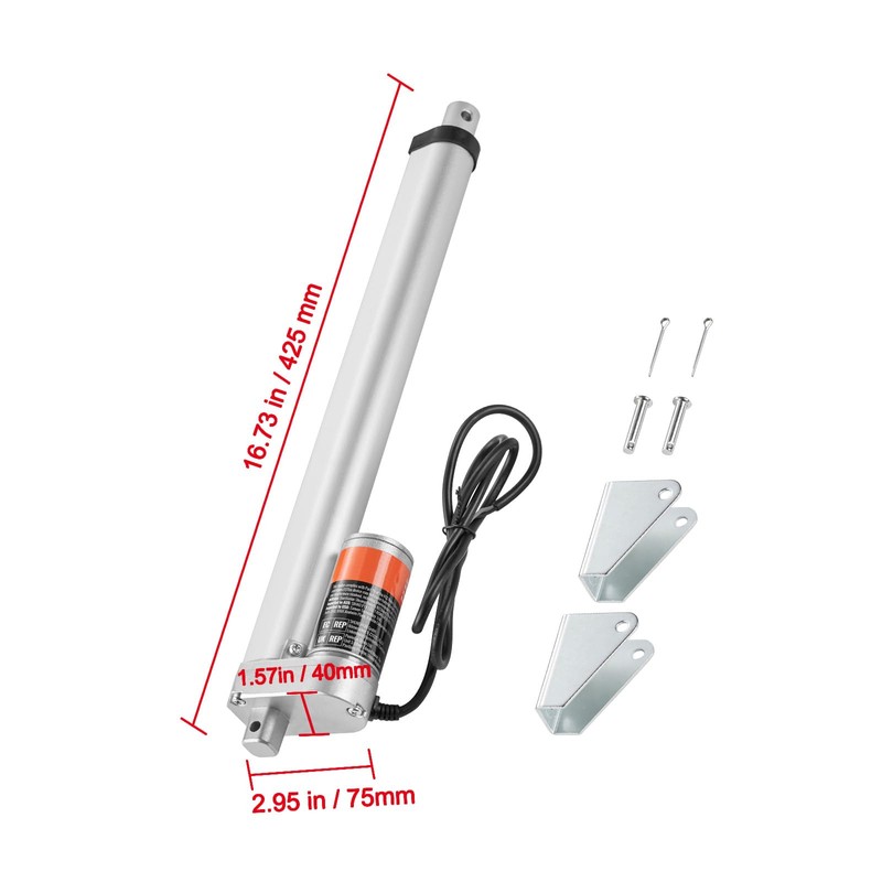 Happybuy 12V Linear Actuator, 12 Inch High Load 330lbs/1500N Linear