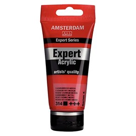Amsterdam Expert Series Acrylic - Cadmium Red Medium 314-75 ml Tube - Heavy Body Paint - High Pigmentation - Lightfast & Waterproof
