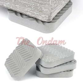 The Ondam Square Anti-Vibration Pads with Non-Slip Tape, Gray, 4-Count Anti-vibration Rubber Pad