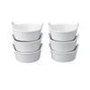 HIC Kitchen Mini Eared Ramekin Set, Fine Porcelain, 1-Ounce, Set