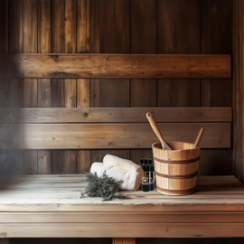 HAF® Saunaaufguss Konzentrat Set Frische Briese | 4 x 100 ml Saunaduft mit Eukalyptus, Ingwer Citro, Minze, Lemongras | Saunaöl aus 100% natürlichen ätherischen Ölen