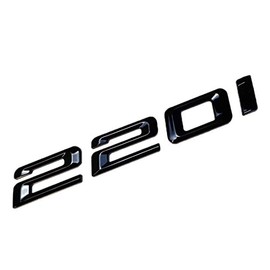 MCK Auto - 220i schwarzes glänzendes Logo hinten Emblem Tuning für F22 F45 F46 HB4L3