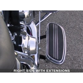 DK Custom Products Rider Floorboard Extensions for 1993-08 Harley FL Touring Models