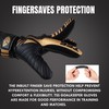 NOSSA TREND Soccer Goalkeeper Gloves (Black & Gold, 8)