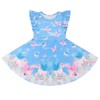 LaBeca Girls Printed Casual Party Dresses Twirly Ruffle Sleeve Dress