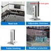 Muzata 1Pack Brushed Glass Railing Spigot Clamp Rectangle Stainless Steel