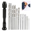 14 Piece Mini Hand Drill Set Precision Drill Bits from