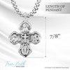 True Faith Jewelry Sterling Silver 5 Way Medal Cross Medal