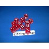 Dice RED ACRYLIC DICE w/ROUNDED CORNERS 16mm (24 TOTAL) FREE