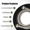 2 Pack Foskan 5FT Stainless Steel Braided Washing Machine Hose,Burst
