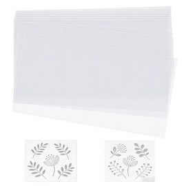 12 PCS 12 x 18 Inches Clear Quilting Template Plastic Sheets for Sewing