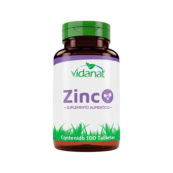 Zinc 100 Tabletas Vidanat Sabor Sin sabor