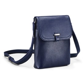 befen Crossbody Bag for Women Anti Theft, Small Leather Purses with Detachable Shoulder Strap Trendy, Cellphone Cross Body Purse Bag Wallet RFID Protection -Navy Blue