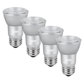 Feit Electric PAR16 LED Bulbs, 45W Equivalent, Dimmable Spotlight Bulbs, 3000k Bright White, 375 Lumens, 22 Year Lifetime, E26 Base, 50W Halogen Bulb Replacement, 4 Pack, BPPAR16DM/930CA/4