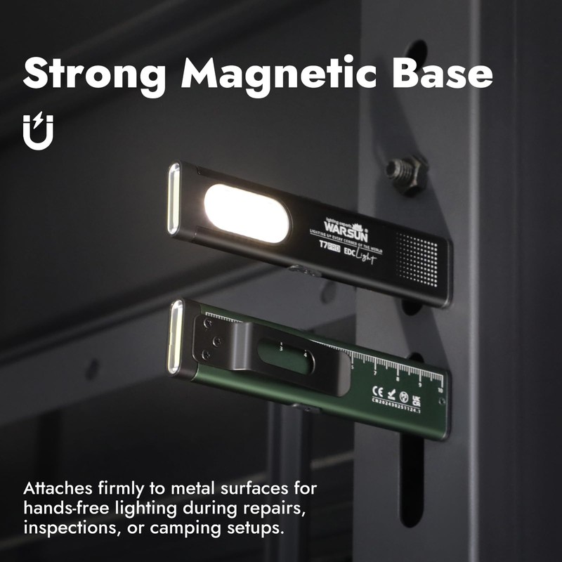 WARSUN Compact Multi-Mode Pocket LED Flashlight - 675LM, USB-C Rechargeable,