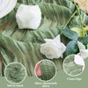 Wokceer Cheesecloth Table Runner 3Pack 10FT Sage Green Boho Gauze