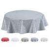 Home Direct Round Embossed Oilcloth PVC Wipe Clean Tablecloth Table