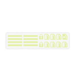 Luminous Stickers on The Outer Door Handle Button Switch Panel of The car, Luminous Stickers for Control switches, Suitable for Most Cars (Fluorescent Green)