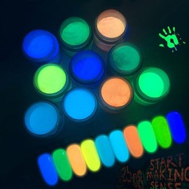 PingShow106 5 Colors Glow-in-the-Dark 10g Nail Art Dipping Powder