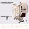 VICERII Clothes Rack, Double Clothing Rack with Wheels and Extra