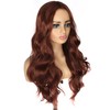 PORSMEER Long Wavy Wigs for Women, Synthetic Curly Hair Wigs,